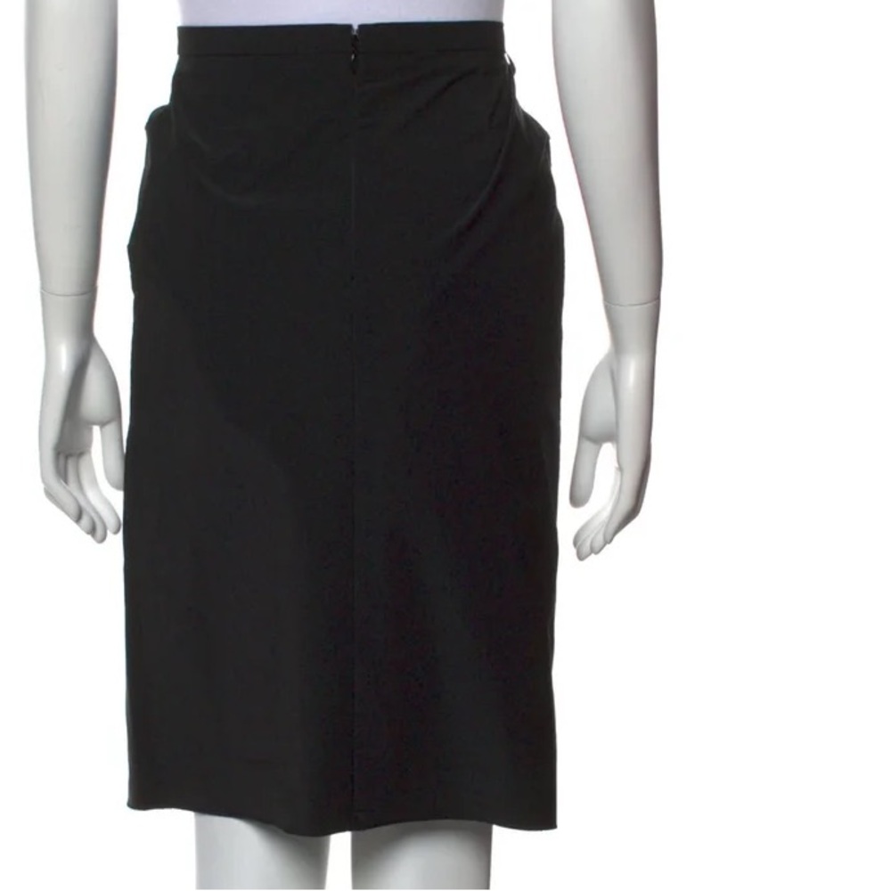 Nina Ricci Black Women's Knee-Length Silk Skirt Size 36 Made in France